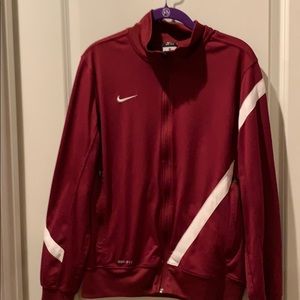 Nike Dri-Fit Jacket Burgundy Sz. Medium Adult